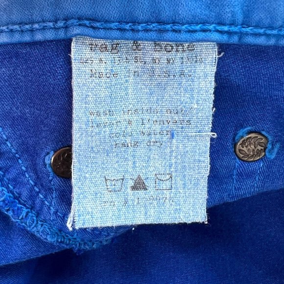 Rag and Bone for Intermix Womens Capri Stretch Skinny Jeans Liza Blue 26 x 26.5 - Picture 9 of 9